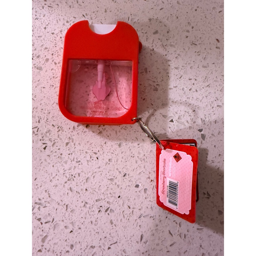 Strawberry Shortcake Hydrating Hand Sanitizer Spray Red Silicone Case Keychain - Picture 4 of 4